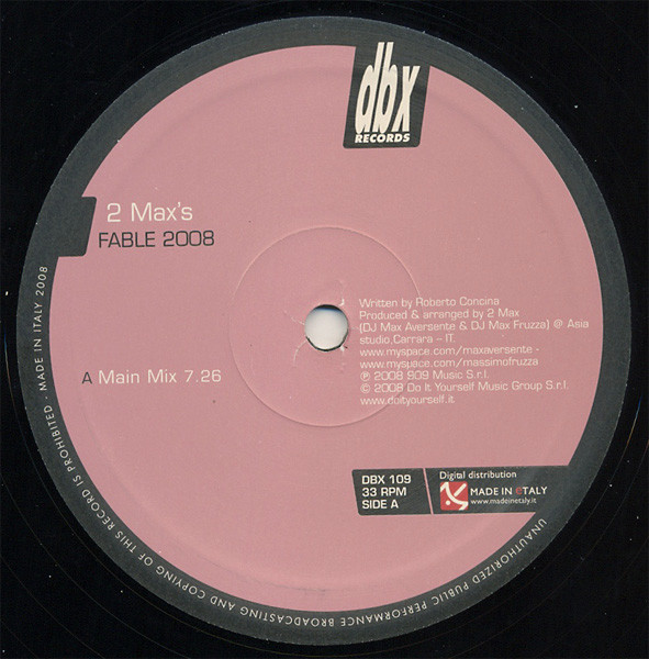 2 Max's - Fable 2008 (Main Mix)