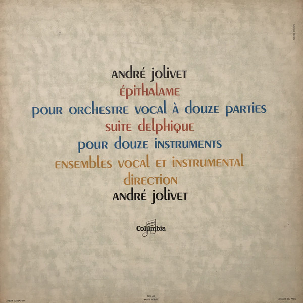 André Jolivet - Chant de Linos