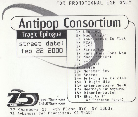 Antipop Consortium - Bubblz