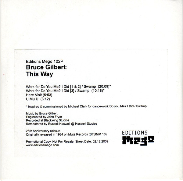 Bruce Gilbert - Eline Cout II