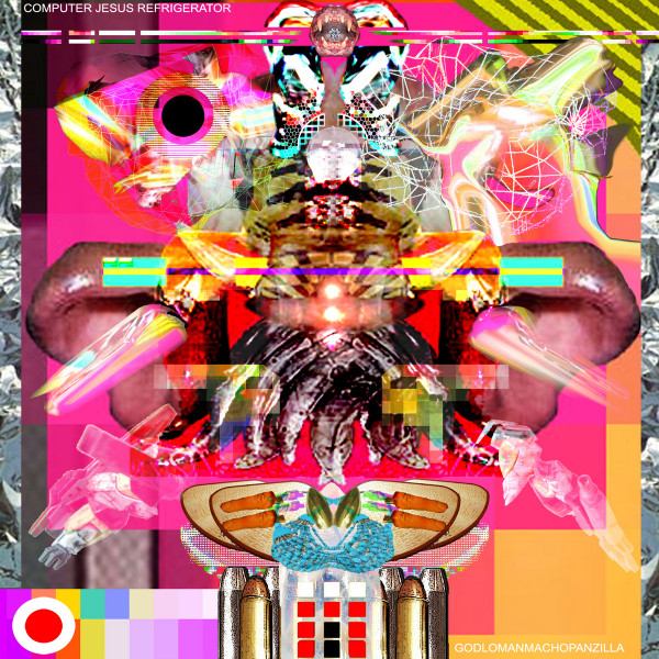 Computer Jesus Refrigerator - Miss Jumbo Steppin' Rhino Style