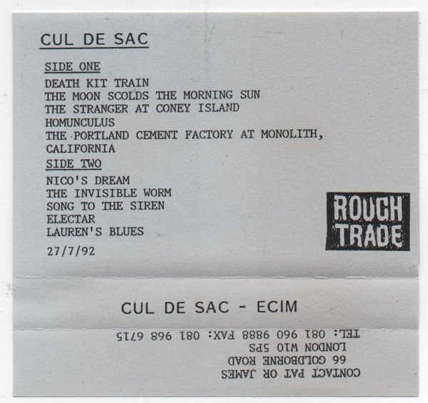 Cul de Sac - The Moon Scolds the Morning Star