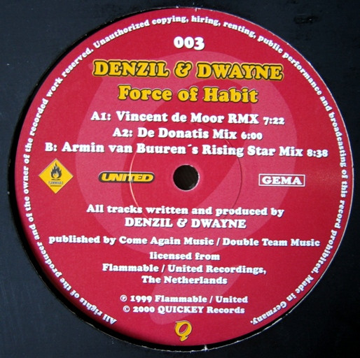 Denzil & Dwayne - Force of Habit (Armin van Buuren Remix)