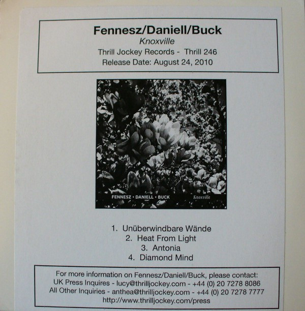 Fennesz, Daniell, Buck - Unüberwindbare Wände