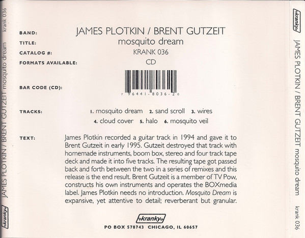 James Plotkin/ Brent Gutzeit - Sand Scroll