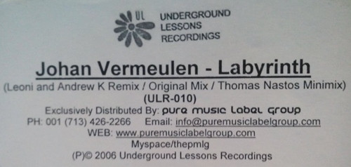 Johan Vermeulen - Stark Affair (Original)