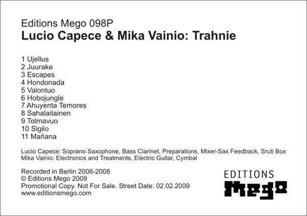 Mika Vainio & Lucio Capece - Ujellus