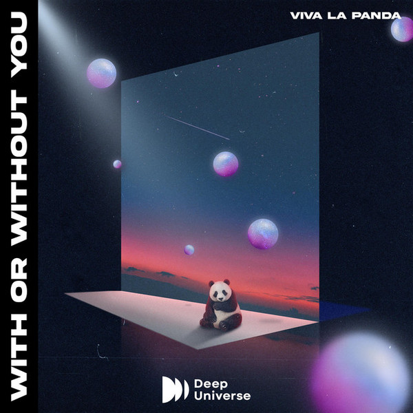 Neon Panda - floating in space