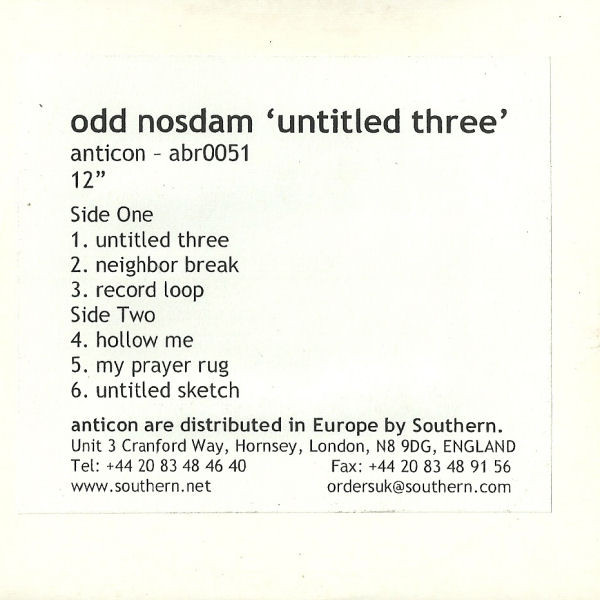 Odd Nosdam - Kill Tone