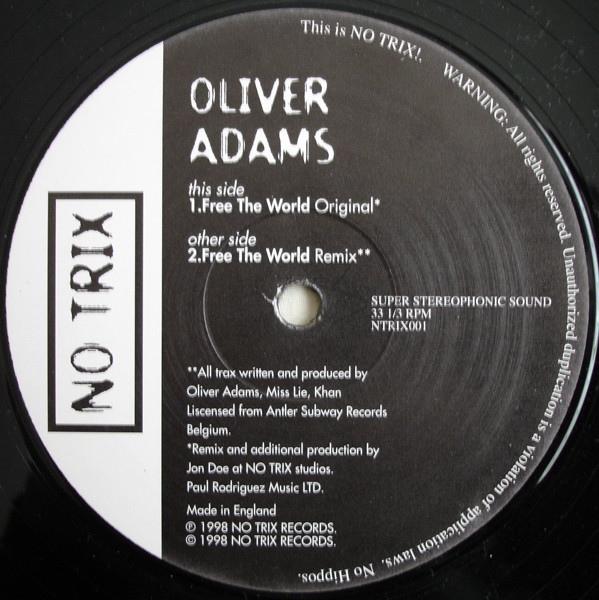 Oliver Adams - Free The World