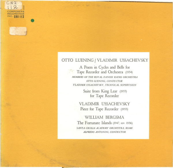 Otto Luening & Vladimir Ussachevsky - Sonic Contours