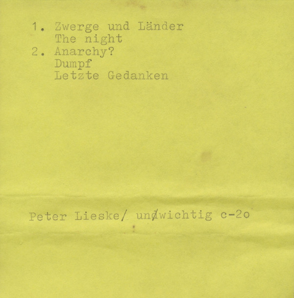 PETER LIESKE - letzte gedanken.