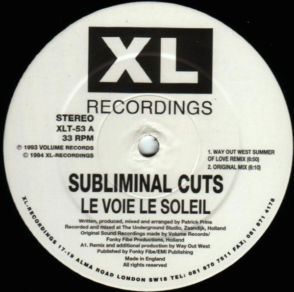 Subliminal Cuts - Le Voie Le Soleil (Original Mix)