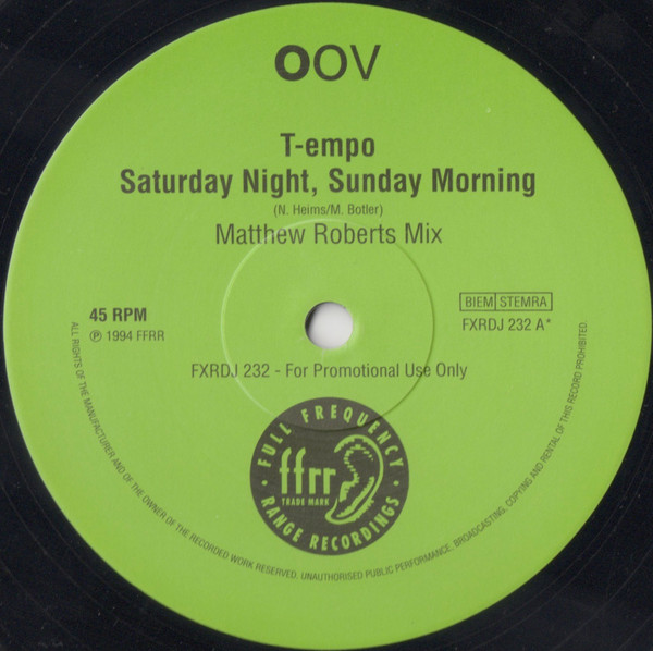 T-empo - Saturday Night, Sunday Morning