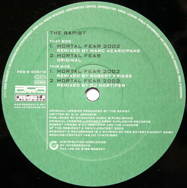 The Rapist - Mortal Fear (Face Hoover Remix)
