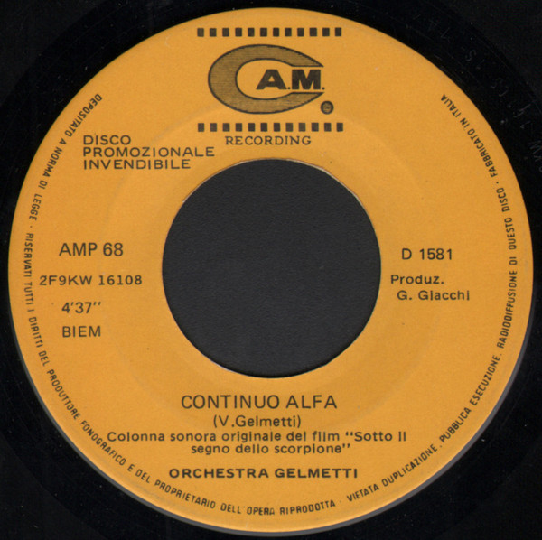Vittorio Gelmetti - Continuo Alfa